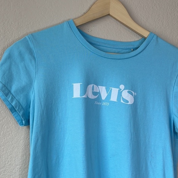 Levis Tee Shirt Classic Blue & White Size Large - Picture 3 of 5